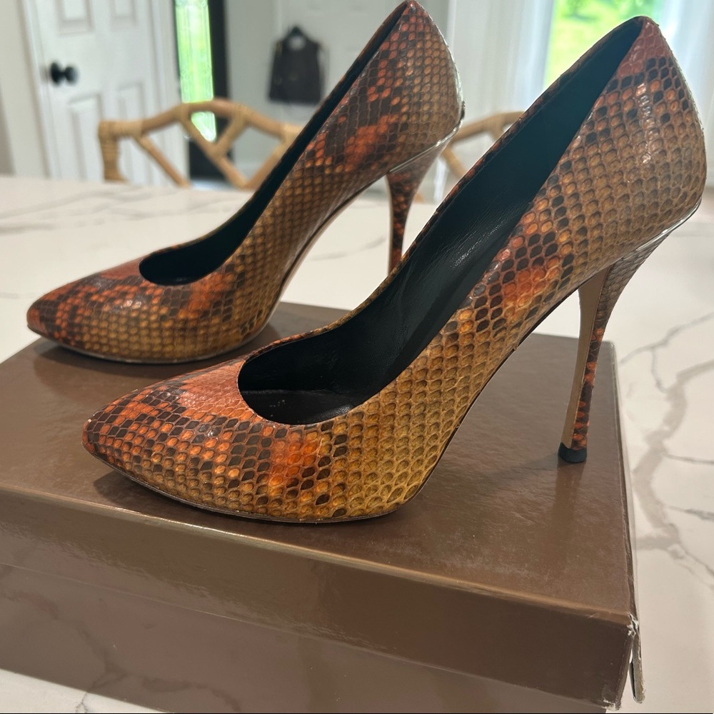 Gucci pumps pitone paris tucano size 37.5